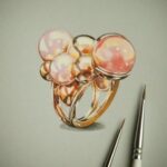 Prachtige tekening van de bubbelring gemaakt door Azade Baloochi