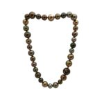 Tahiti parel snoer met extra sluiting met diamant