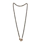 zwart diamanten collier, met 19 kt witgouden sluiting