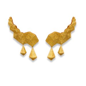 18 karaat geelgouden earclimbers uit de serie STARDUST & STRUCTURE